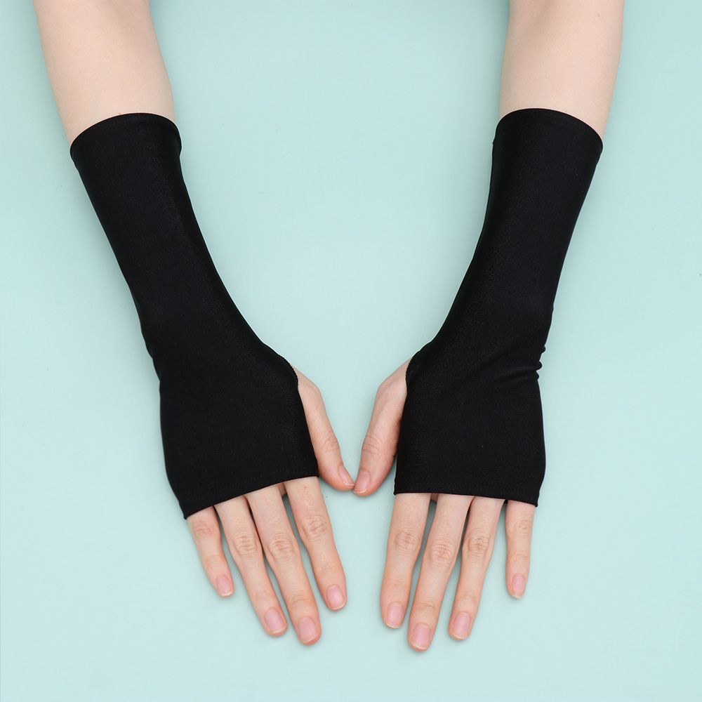 Tech Wear Accessories - Sunscreen Protection Fingerless Long Gloves Women