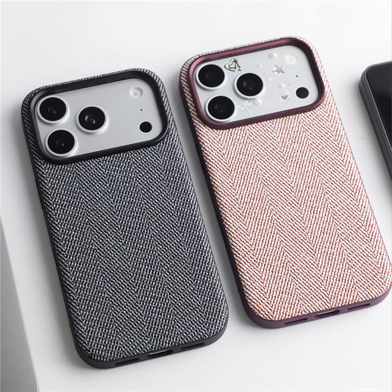Tech Accessories Hard Case - Luxury Tech Woven Canvas For Magsafe
