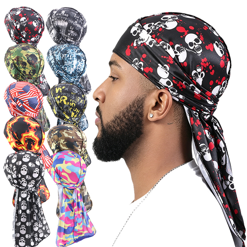 Tech Accessories For Men - 3PCS Fashion Long Tail Durag Cap