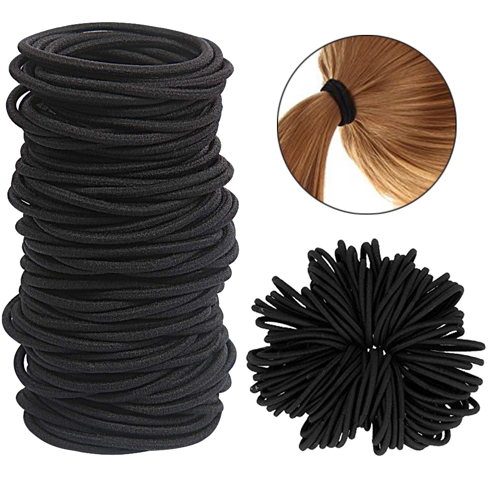 Tech Accessories For Men - 10/30/50pcs 4MM Black Small Hair Ties