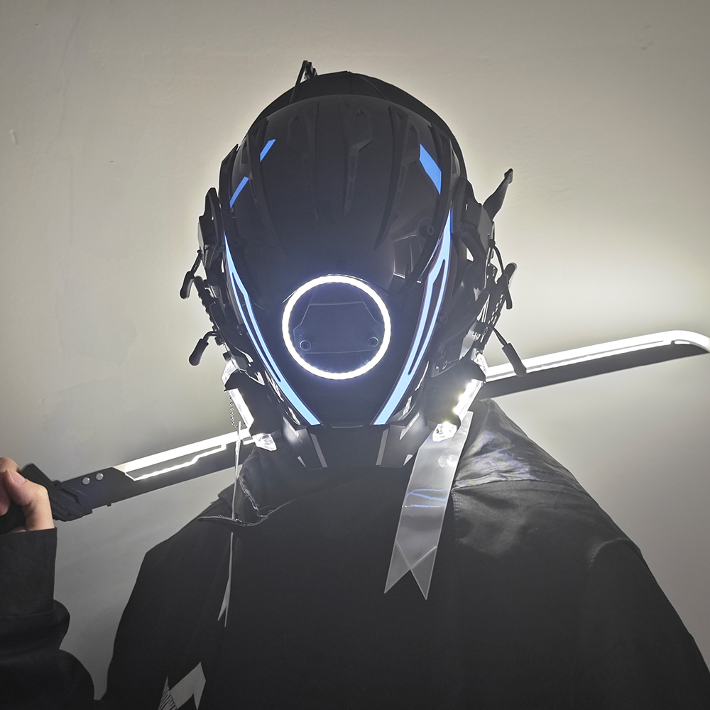 JAUPTO Punk Mask for Men, LED  - Tech Wear Accessories review and price
