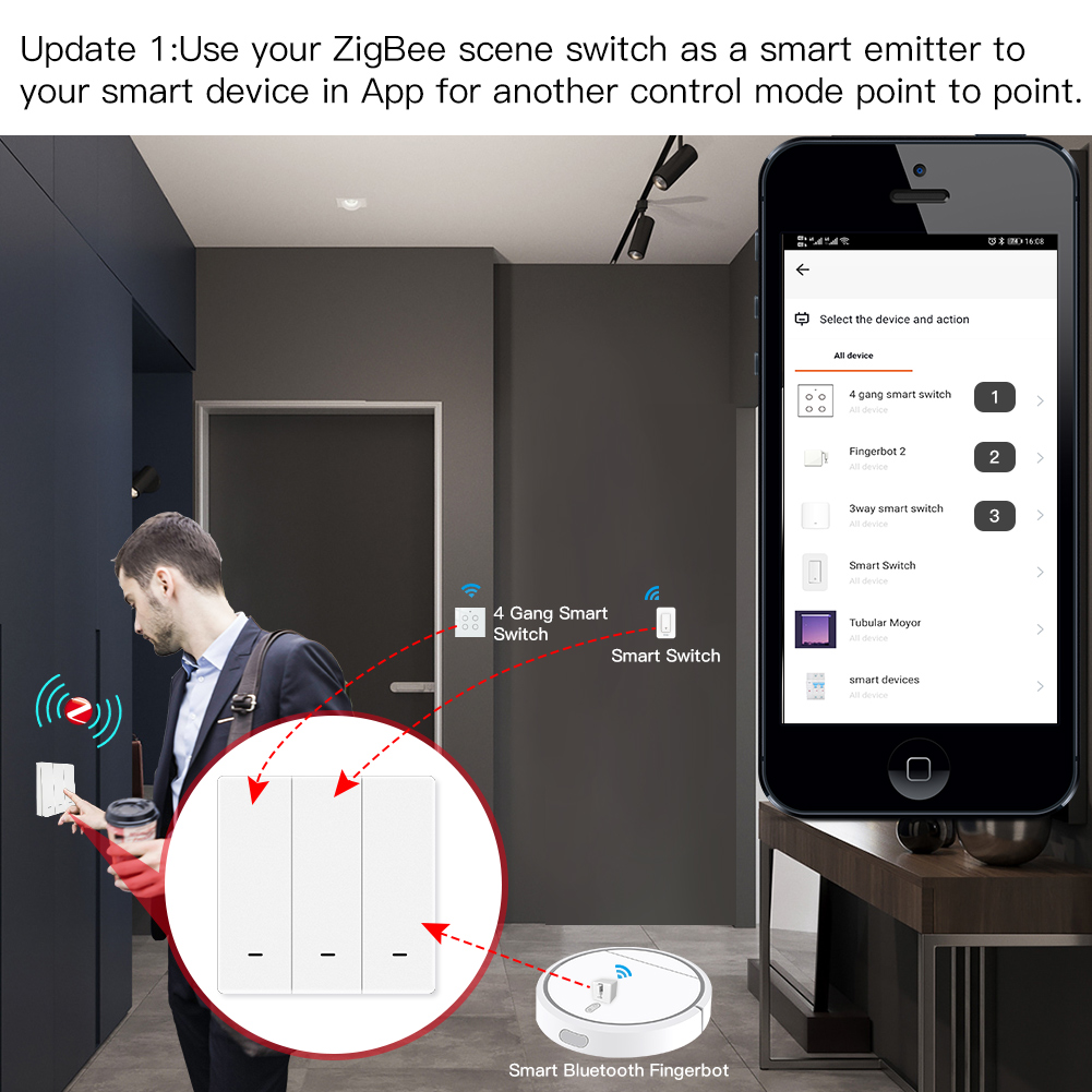 MOES Tuya ZigBee Scene Switch  - Power Bank Wireless review and price