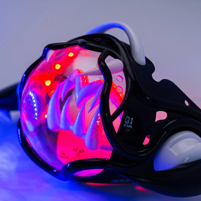 Cyberpunk-Style LED Mech Mask  - Tech Wear Accessories review and price
