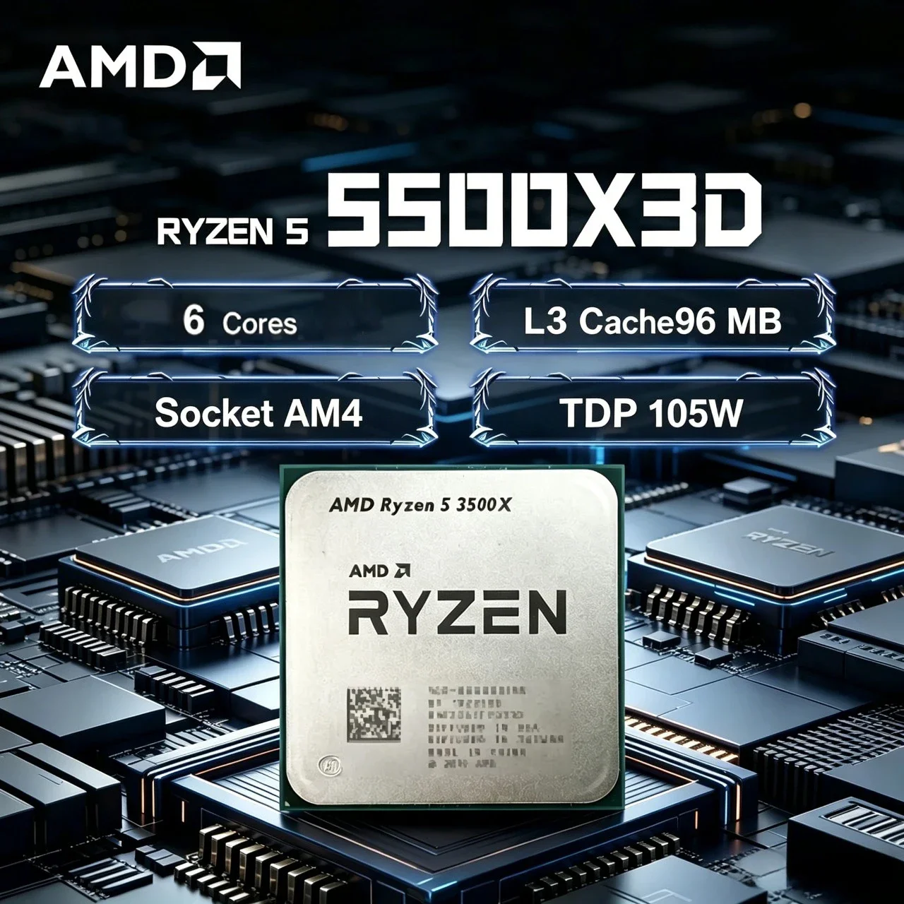 AMD Ryzen 5 5500X3D R5 5500X3D - Amd Cpu Ryzen 5 review and price