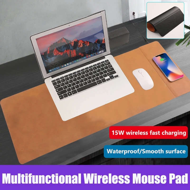 Wireless Charging PU Mouse Pad - Mouse Charging Pad review and price