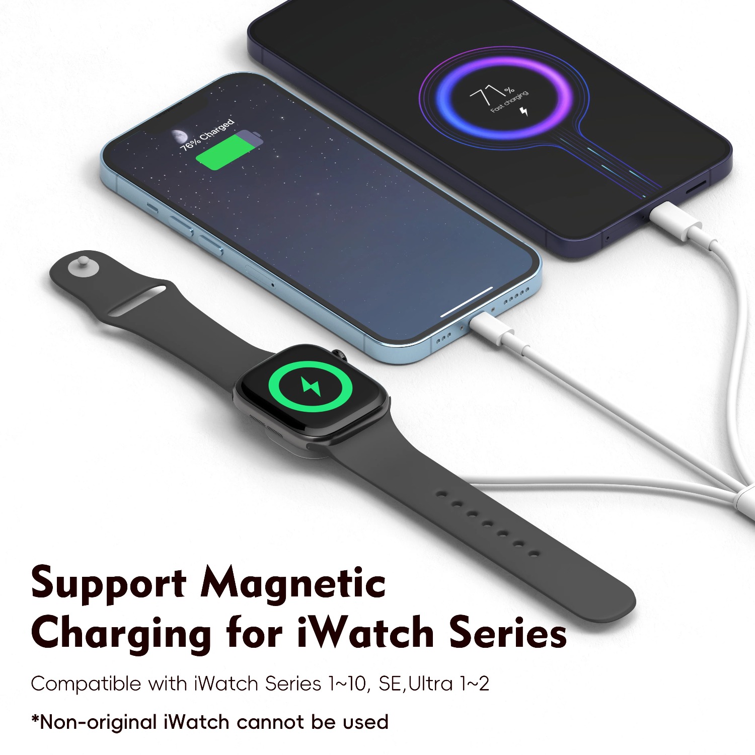 3 in 1  Magnetic Watch Charger - Power Bank Wireless review and price