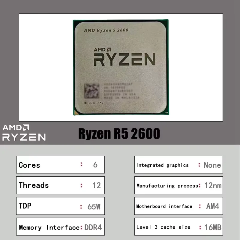AMD Ryzen5 2600 R5 2600 Deskto - Amd Cpu Ryzen 5 review and price