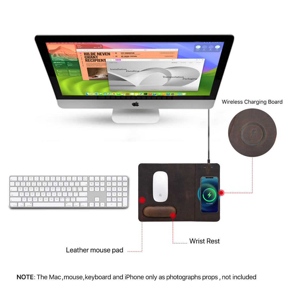 Mouse Pad with 15W Phone Wirel - Mouse Charging Pad review and price