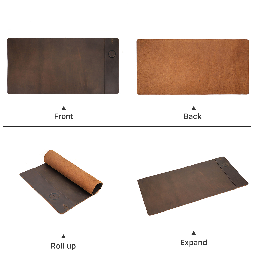 Genuine Leather Mouse Pad With - Mouse Charging Pad review and price