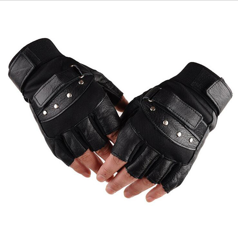 Men's Half Finger Leather Fitn - Tech Wear Accessories review and price
