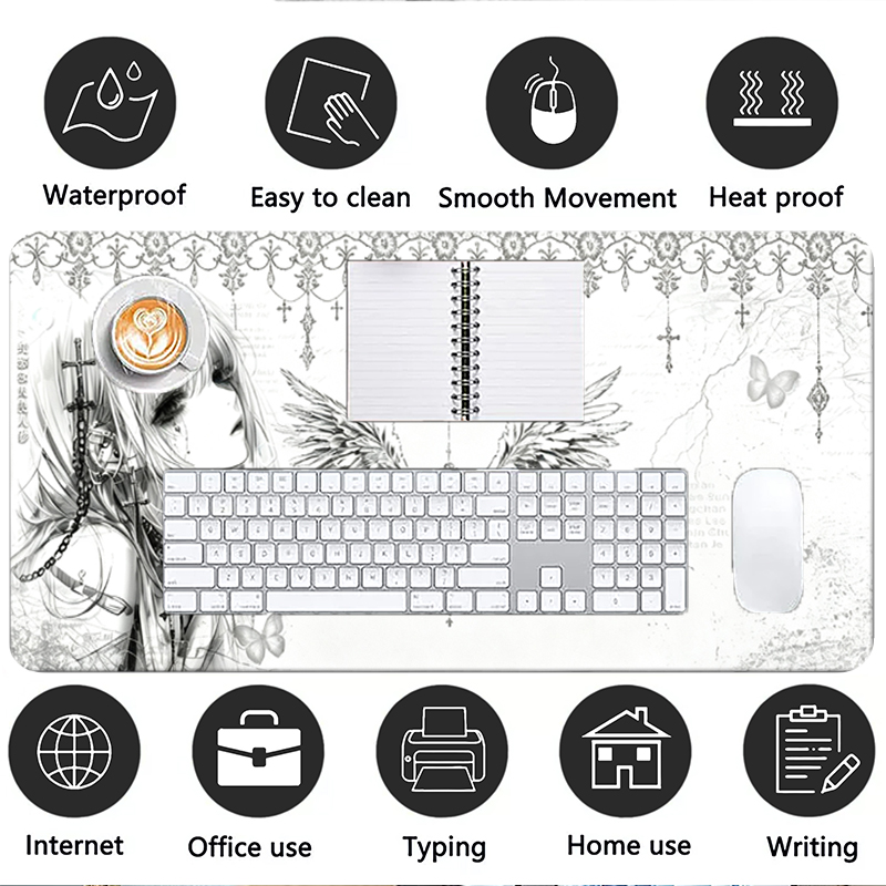 Leather Mousepad Black White A - Tech Gaming Accessories review and price
