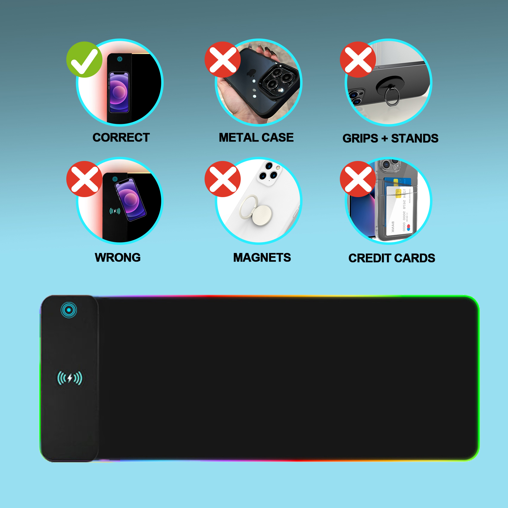 Wireless Charging RGB Gaming M - Mouse Charging Pad review and price
